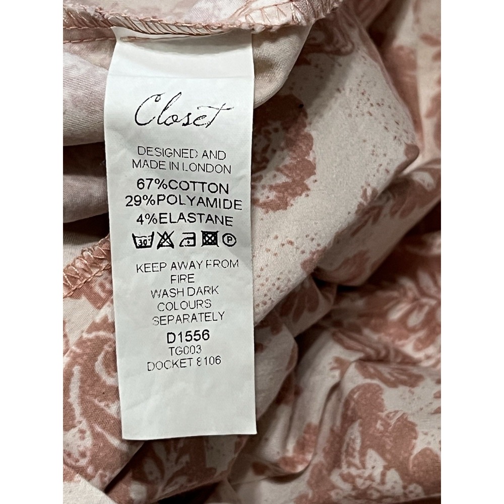 Closet London Dusty Rose Brocade Style Fitted Midi Dress – Size US 6 / UK 10 - Picture 4 of 13